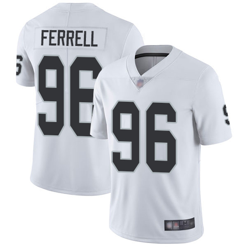 Men Oakland Raiders Limited White Clelin Ferrell Road Jersey NFL Football #96 Vapor Untouchable Jersey->oakland raiders->NFL Jersey